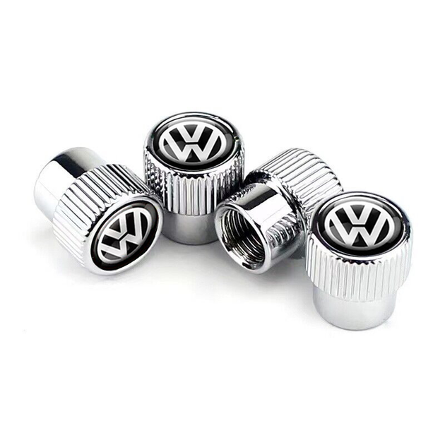 Колпачки на ниппель для Volkswagen Alitek Premium Style Silver Фольксваген (4 шт) (67582) - изображение 3