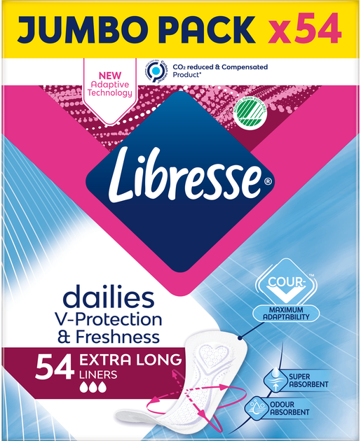 Прокладки гігієнічні щоденні Libresse Dailies Extra Long подовжені 3 краплі 54 шт (7322541471853) - зображення 2