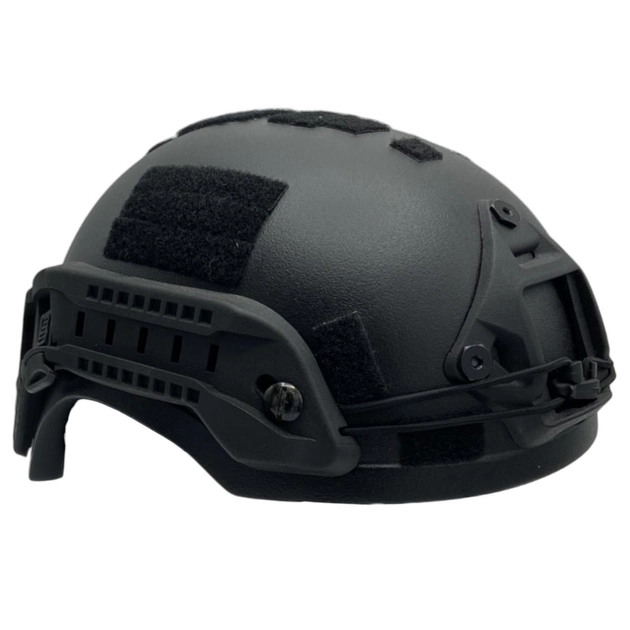 Каска шлем кевларовая военная тактическая Производство Украина ОБЕРІГ R (чёрный)клас 1 ДСТУ NIJ IIIa + кавер - изображение 2