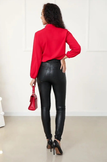 Женские кожаные штаны Fashion утепленые 50 черный от продавца: My ...