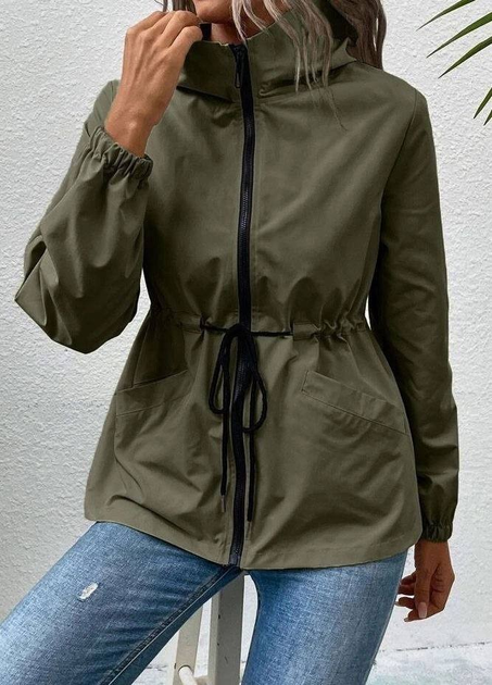 Женская ветровка Fashion удлиненная на подкладке 46/48 хаки – Брендовая ...