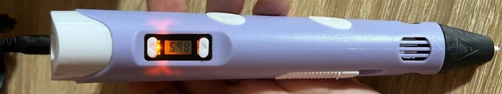 Набор для творчества 3D ручка с жк дисплеем пластиком подставкой USB сиреневый (P62-2) - изображение 7