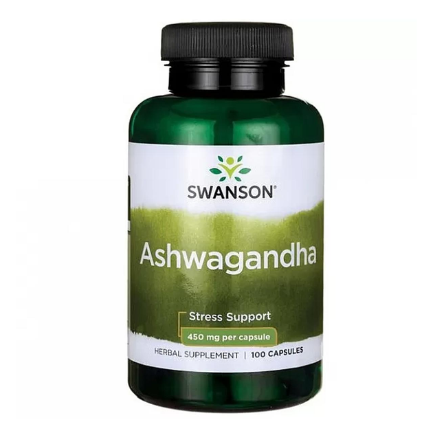 Ашвагандха, Ashwagandha, Swanson, корень, 450 мг, 100 капсулSWV-01957 ...