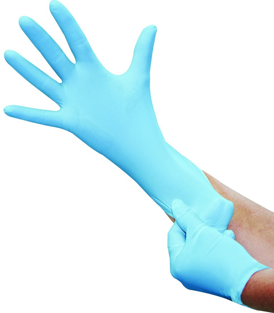 Нітрилові рукавички Medicom SafeTouch® Slim Blue без пудри Розмір S 500 шт - изображение 1