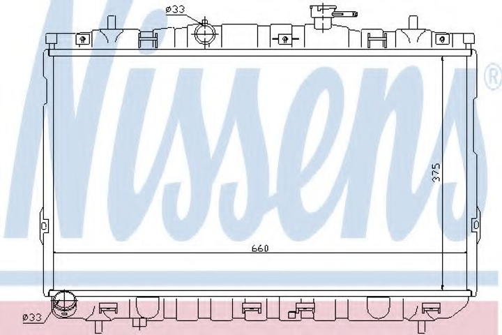 Радіатор HY COUPE(02-)1.6 i 16V[OE 25310-2D000] Nissens (67494) - зображення 1