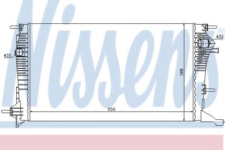 Радіатор RN FLUENCE(08-)2.0 i(+)[OE 21410-0016R] Nissens (637607) - зображення 1