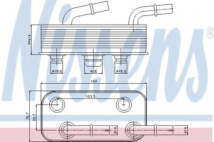 Маслорад. BMW 3 E46(98-)316 i(+)[OE 1722 7 505 826] Nissens (90657) - изображение 1