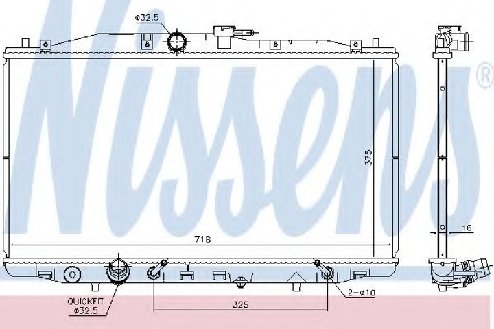 Радиатор HD ACCORD(03-)2.0 и 16V[OE 19010-RBA-901] Nissens (68152) - изображение 1