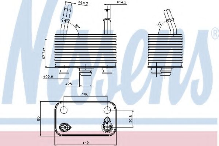 Масл.рад. BMW X5 E53(00-)X5 3.0d(+)[OE 1720 7 500 754] Nissens (90678) - зображення 1