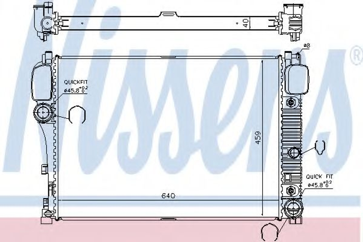 Радіатор MB CL W 216(05-)CL 500(+)[OE 221 500 26 03] Nissens (67107A) - зображення 1