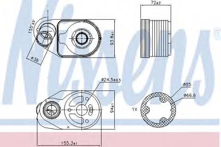 Масляный радиатор IVECO DAILY V (11-) 35C,S 11,13,15 Nissens (90796) - изображение 1