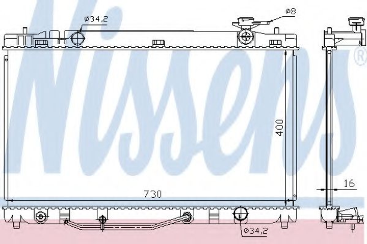 Радиатор TY CAMRY(07-)2.4(+)[OE 16400-0H210] Nissens (646808) - изображение 1