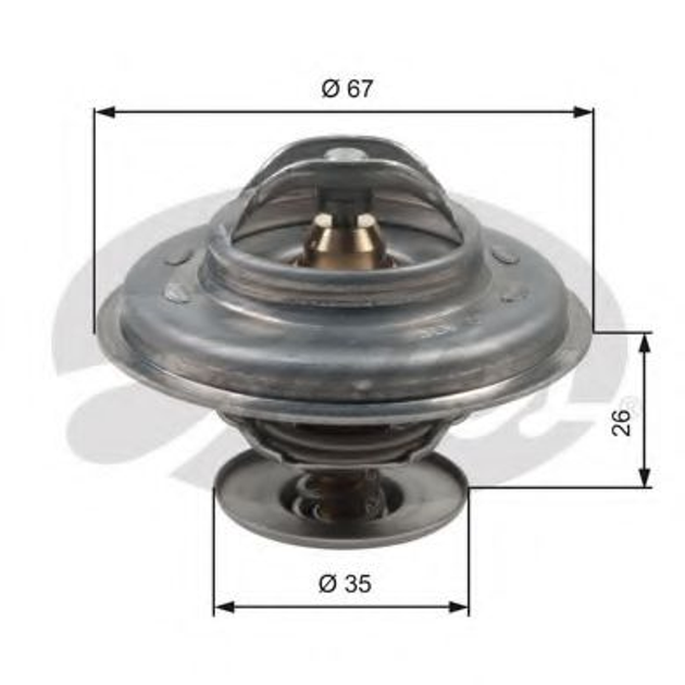 Термостат, охлаждающая жидкость Gates (TH11687G1) - изображение 1