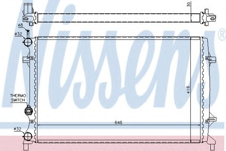 Радиатор VW BEETLE(11-)2.5 i(+)[OE 5C0121251D] Nissens (65296) - изображение 1