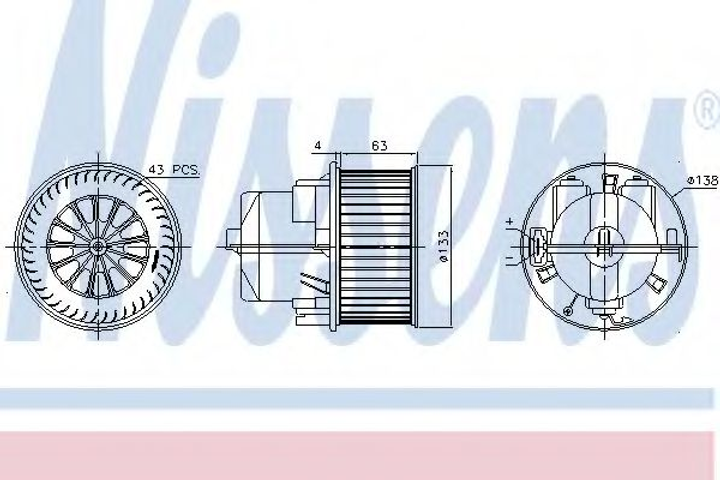 Вентилятор VOLVO XC 70 (06-) T5 Nissens (87223) - зображення 1