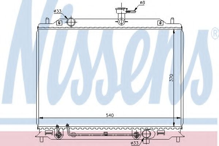 Радіатор HY ACCENT(05-)1.5 CRDi(+)[OE 25310-1E300] Nissens (67504) - зображення 1