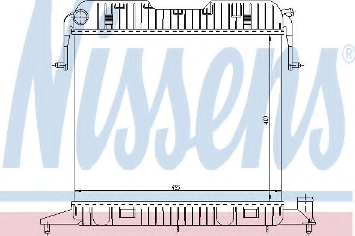 Радиатор OP OMEGA A(86-)1.8(+)[OE 1300 009] Nissens (63043) - изображение 1