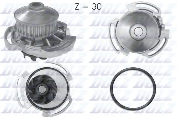 Водяний насос Cordoba/Golf II/III/Jetta/Polo 1.0/1.3/1.4 -99 Dolz (A164) - зображення 1