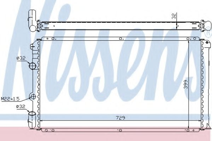 Радиатор NS INTERSTAR(02-)1.9 dCi(+)[OE 77 01 046 210] Nissens (63936A) - изображение 1