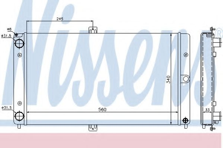 Радиатор LADA 110(95-)1.5 i(+)[OE 2110-1301012] Nissens (623552) - изображение 1