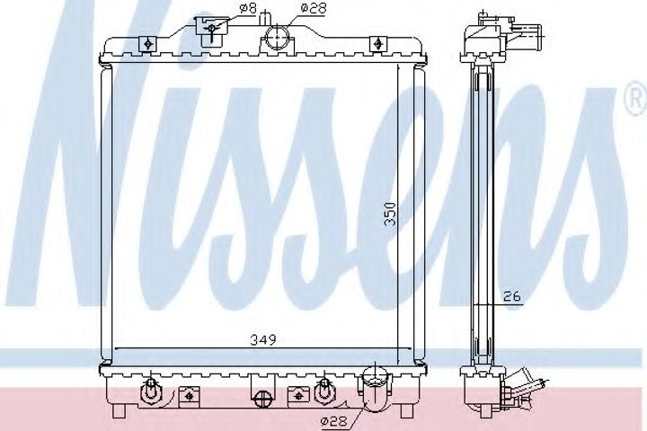 Радиатор HD CIVIC(91-)1.3 и 16V(+)[OE GRD926] Nissens (633081) - изображение 1