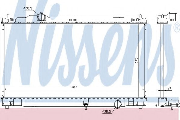 Радіатор LS IS 250(+)[OE 16400-31440] Nissens (64672) - зображення 1