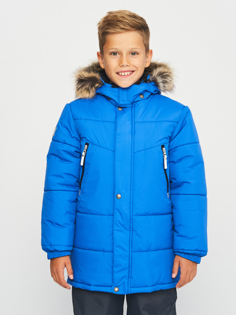 Акція на Дитяча зимова довга куртка для хлопчика Lenne Micha 23337-678 116 см від Rozetka