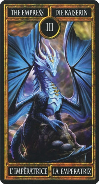 Karty tarota Fournier Tarot Dragons by Anne Stokes 1 talia x 78 kart (8420707452049) - obraz 5