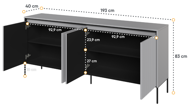 Комод Trend Lenart 192,4x82,3x40 (TR-04) 159093 - зображення 4