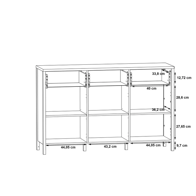 Місткий комод з дверцятами та ящиками для вітальні Kirikus Forte 139,8x89,5x40,2 (KUSK233) 147926 - Фото 5 Місткий комод з дверцятами та ящиками для вітальні Kirikus Forte 139,8x89,5x40,2 (KUSK233) 147926 - зображення 5