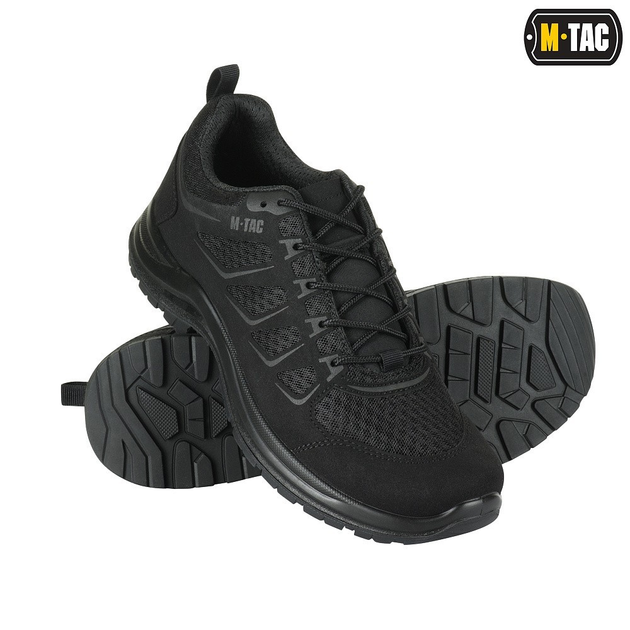 Мужские тактические кроссовки летние M-Tac размер 38 (25 см) Черный (Iva Black) - изображение 1