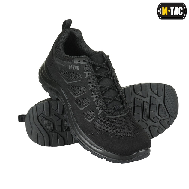 Мужские тактические кроссовки летние M-Tac размер 39 (25.5 см) Черный (Iva Black) - изображение 1