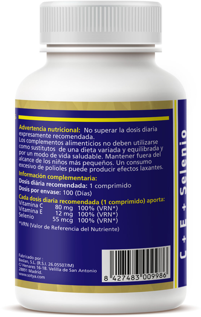 Suplement diety Sotya C+E+Selenium 100 tabletek do żucia (8427483009986) - obraz 2
