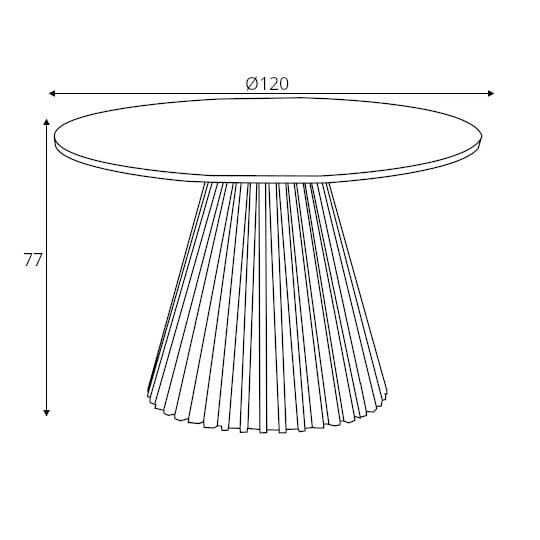 Дизайнерський стіл натуральний дуб-чорний Miyaki Halmar 120x77x120 (V-PL-MIYAKI-ST) 154314 - зображення 2