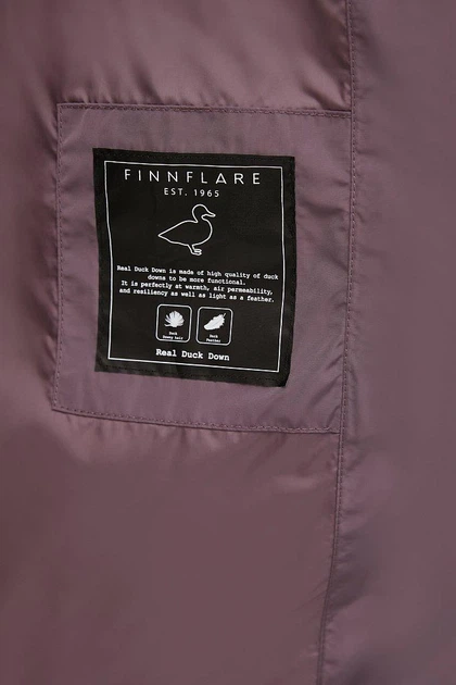 Подовжений жіночий пуховик Finn Flare FWB160135-831 Plus Size темно-рожевий 5XL - зображення 7