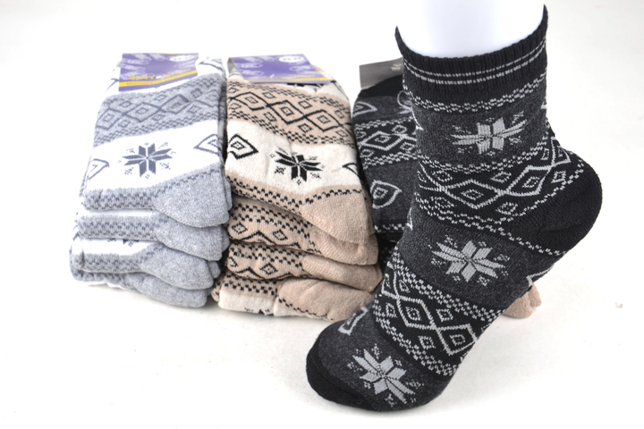 Женские махровые носки Rey с высокой резинкой 35-41, набор 6 пар, очень ...