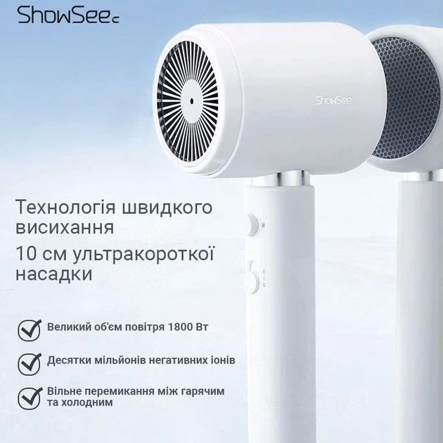 Фен Xiaomi ShowSee Hair dryer A10-W EU - изображение 3