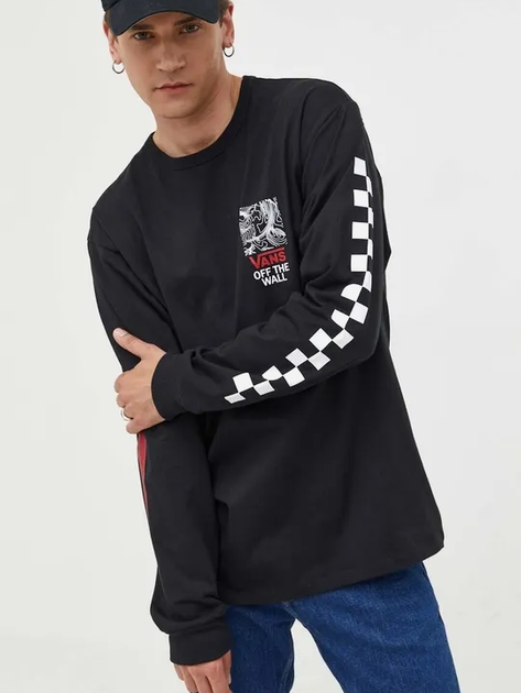 Longsleeve męski Vans VN000058-BLK1 XL Czarny (196570184933) - obraz 1