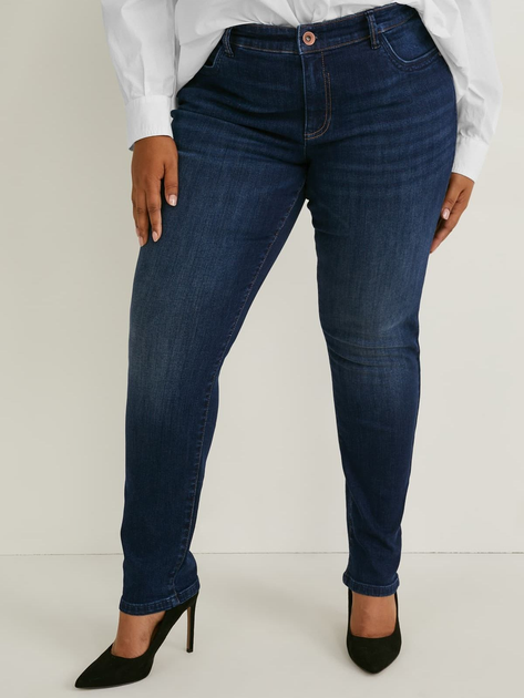 Джинсы Slim Fit женские C&A 2178989 56 Темно-синие (DN4000003999620 ...