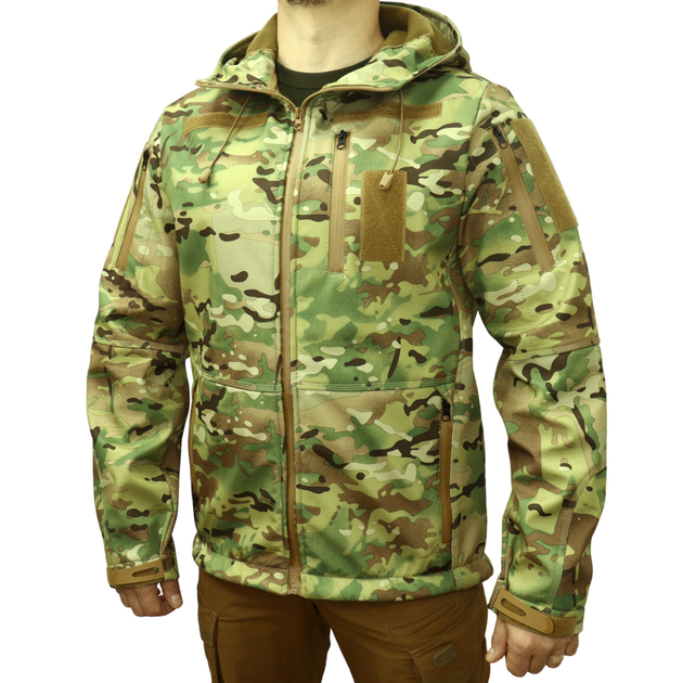Куртка тактична Soft Shell демісезонна розмір ХL мультикам - зображення 1