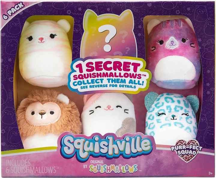 Набір мʼяких іграшок Jazwares Squishmallows Purr-fect Squad (191726434887) - зображення 1