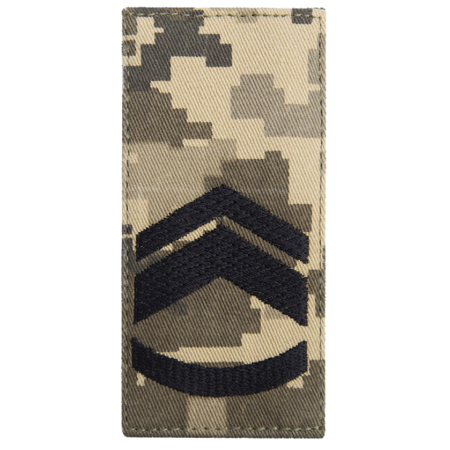 Шеврон нашивка на липучке погон звания ВСУ Мастер сержант 5х10 см - изображение 1