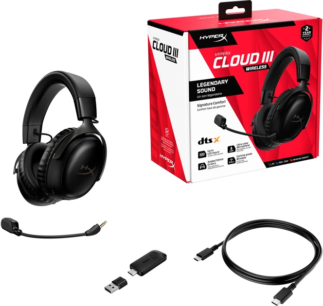 Słuchawki HyperX Cloud III Wireless Black (77Z45AA) - obraz 8