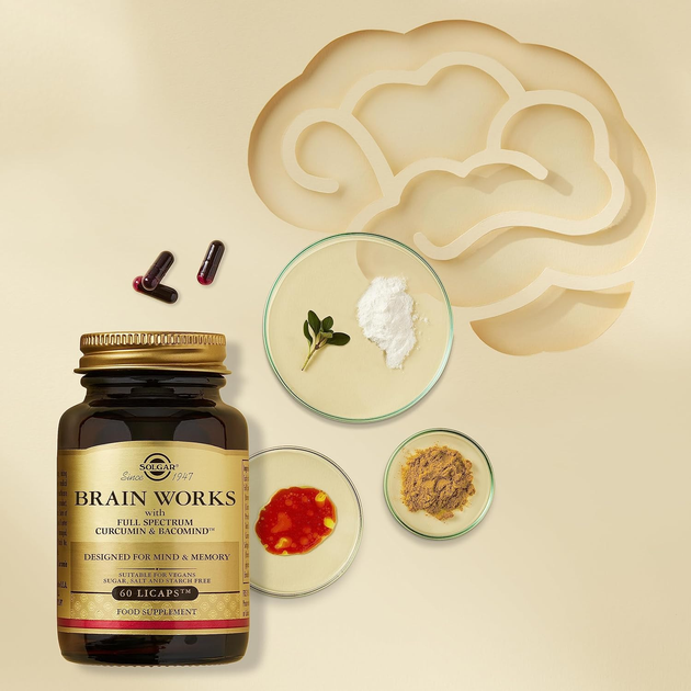 Дієтична добавка Solgar Brain Works 60 капсул (0033984006416) - зображення 4
