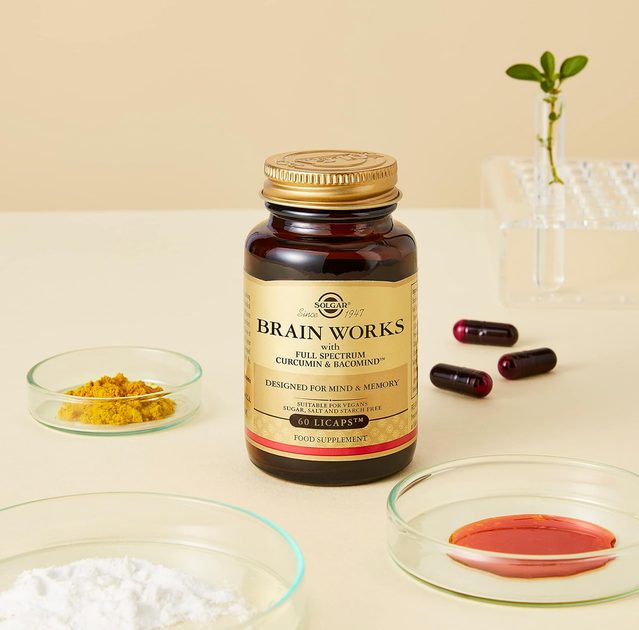 Дієтична добавка Solgar Brain Works 60 капсул (0033984006416) - зображення 5
