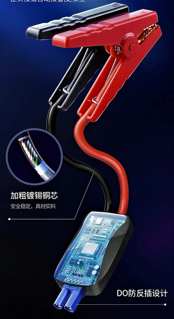 Пускозарядний пристрій для машини Повір банк 2хUSB Ліхтарик Car jump starter 20000mAh - зображення 5