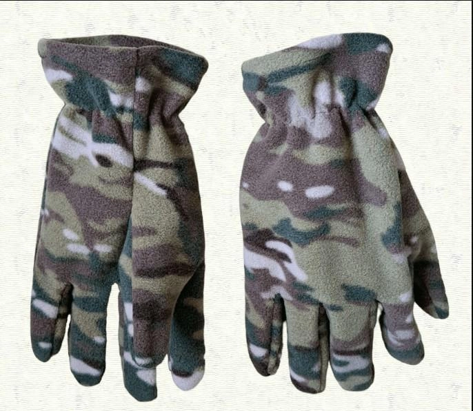 Тактичні флісові рукавички - Мультикам - рXL - зображення 1