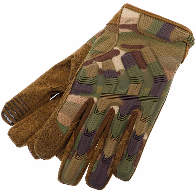 Тактичні рукавички із закритими пальцями Military Rangers BC-9875 розмір L Камуфляж Multicam - зображення 1