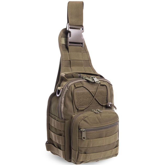 Рюкзак тактический (Сумка-слинг) с одной лямкой SILVER KNIGHT TY-098 6л Оливковый - изображение 1