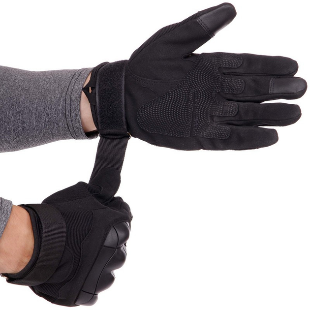 Тактичні рукавички із закритими пальцями для військових ЗСУ SP-Sport BC-8794 розмір M чорний - зображення 2